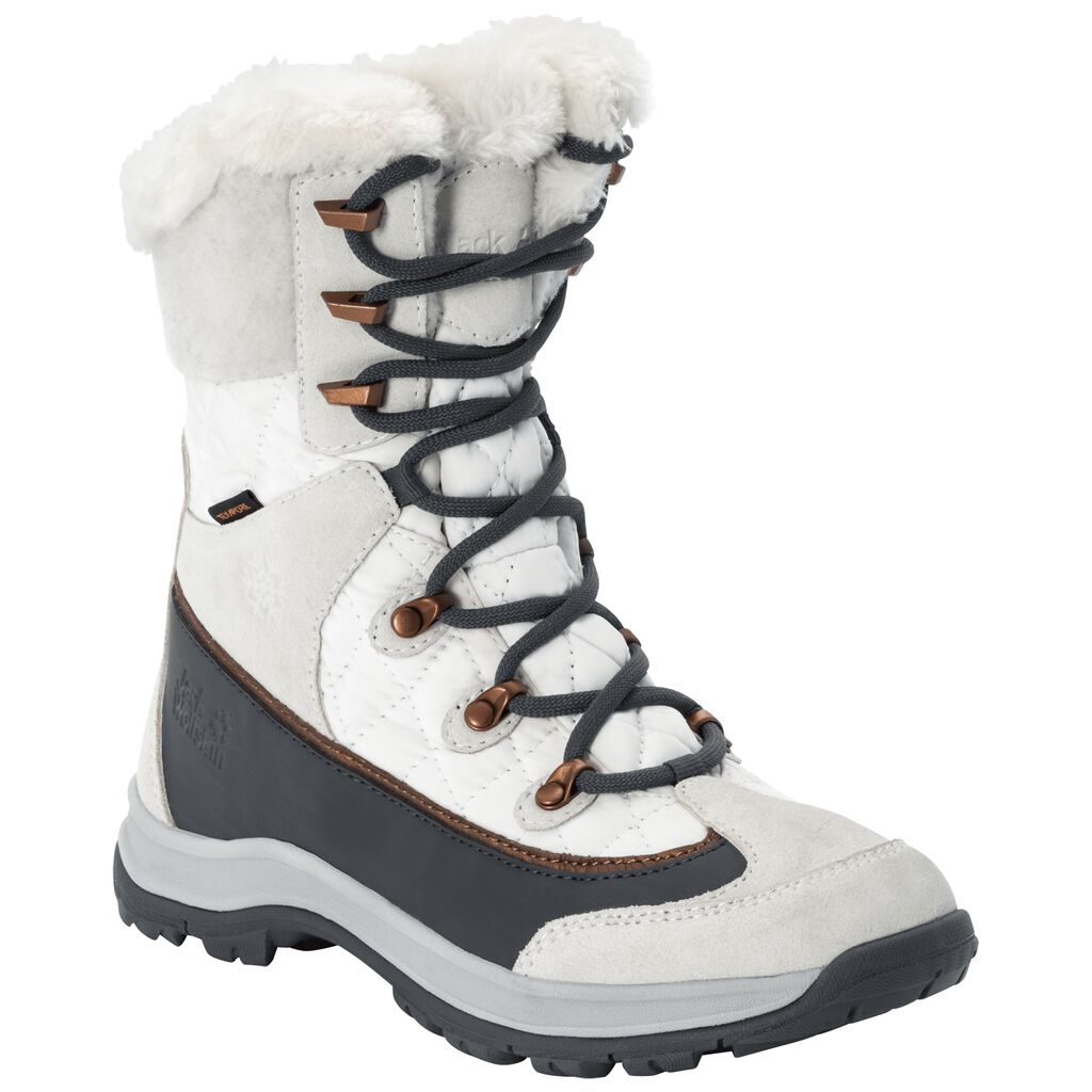 Jack Wolfskin ASPEN TEXAPORE HIGH Chaussures Femme Blanche/Argent - UBZEYPT-43